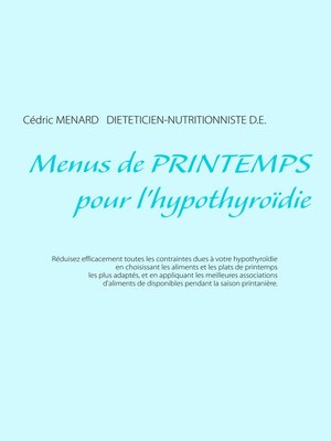 cover image of Menus de printemps pour l'hypothyroïdie